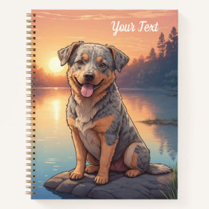 Australian Cattle Dog by Lake Notebook