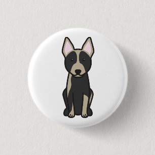 Australian Cattle Dog Cartoon 3 Cm Round Badge