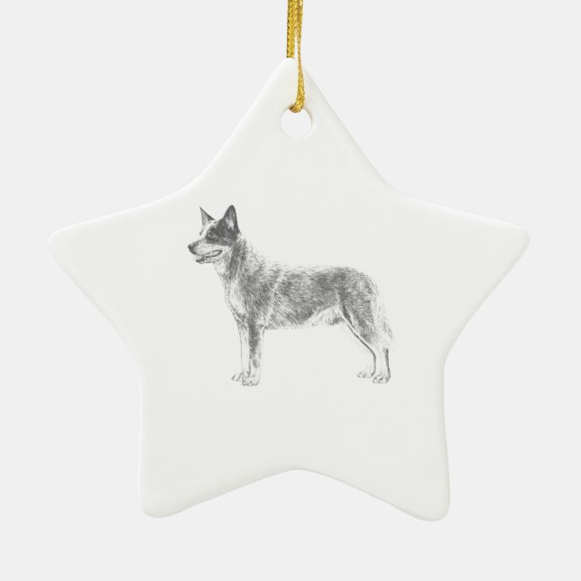Australian Cattle Dog Ceramic Ornament (Back)