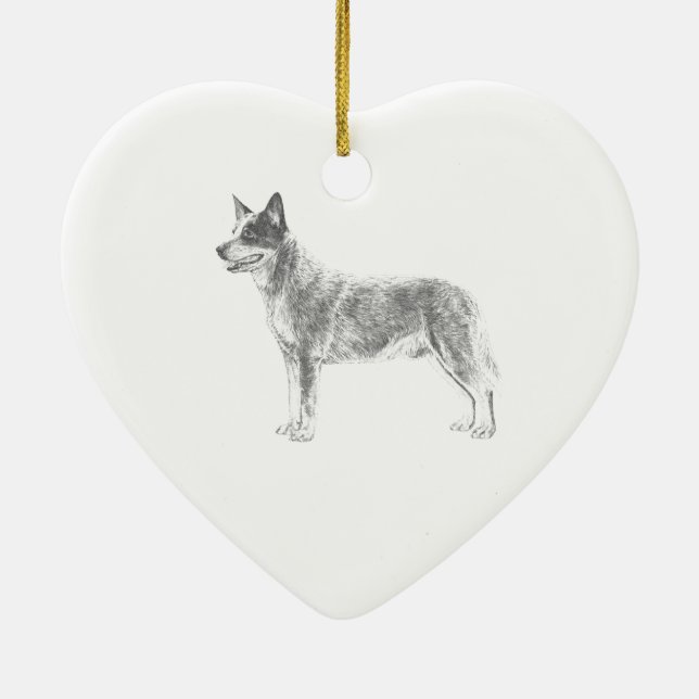 Australian Cattle Dog Ceramic Ornament (Back)