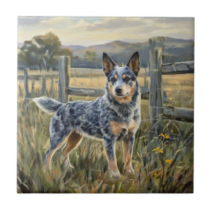 Australian Cattle Dog Ceramic Tile