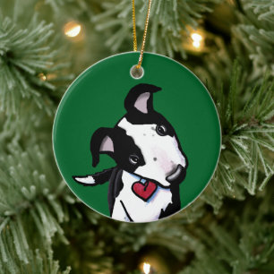 Australian Cattle Dog Ceramic Tree Decoration