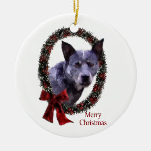 Australian Cattle Dog Christmas Ceramic Tree Decoration