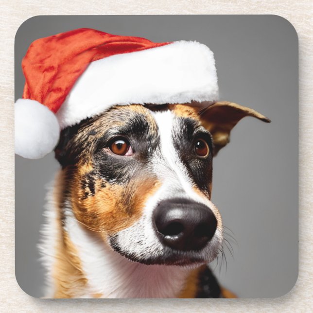 Australian Cattle Dog Christmas Coaster (Front)