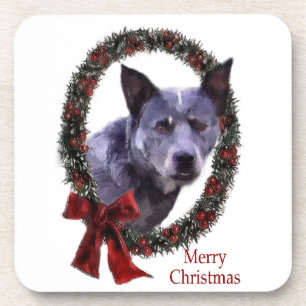 Australian Cattle Dog Christmas Coaster