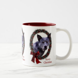 Australian Cattle Dog Christmas Gifts Two-Tone Coffee Mug