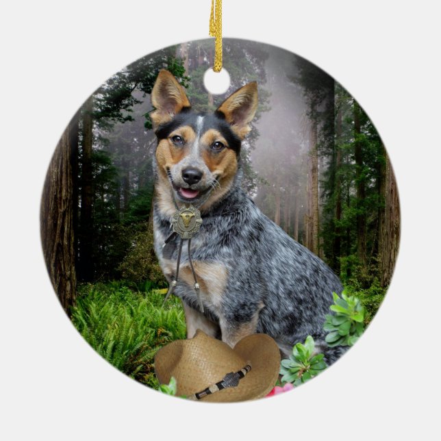 Australian Cattle Dog Christmas Ornaments (Back)