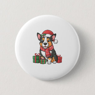 Australian Cattle Dog Christmas Parties Holiday Sa 6 Cm Round Badge
