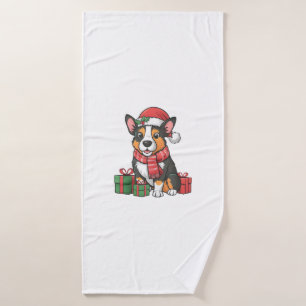 Australian Cattle Dog Christmas Parties Holiday Sa Bath Towel
