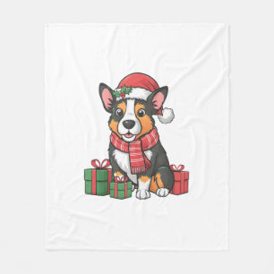 Australian Cattle Dog Christmas Parties Holiday Sa Fleece Blanket