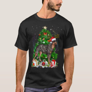 Australian Cattle Dog Christmas Tree Light Pajama  T-Shirt