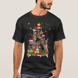 Australian Cattle Dog Christmas Tree Lights Xmas S T-Shirt