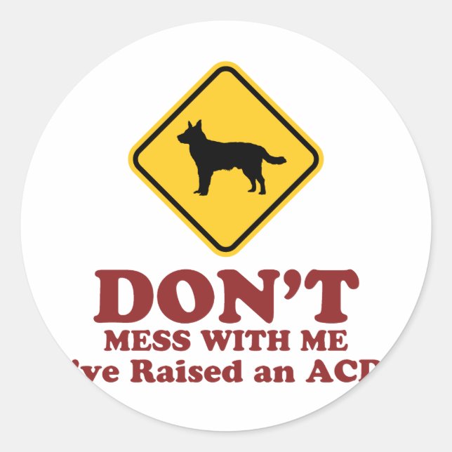Australian Cattle Dog Classic Round Sticker (Front)