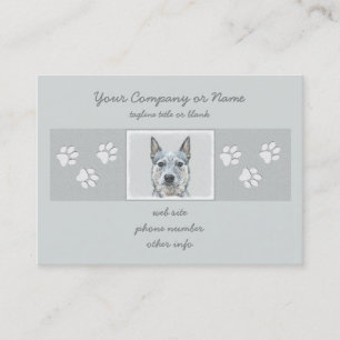 Australian Cattle Dog - Cute Original Dog Art Business Card