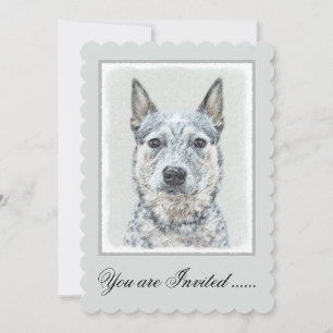 Australian Cattle Dog - Cute Original Dog Art Invitation