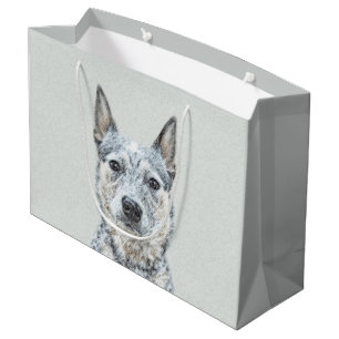 Australian Cattle Dog - Cute Original Dog Art Large Gift Bag