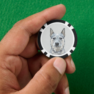 Australian Cattle Dog - Cute Original Dog Art Poker Chips
