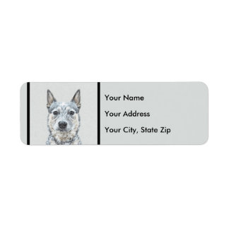 Australian Cattle Dog - Cute Original Dog Art Return Address Label
