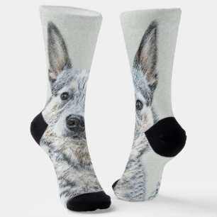 Australian Cattle Dog - Cute Original Dog Art Socks