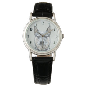 Australian Cattle Dog - Cute Original Dog Art Watch