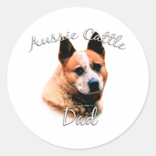 Australian Cattle Dog Dad 2 Classic Round Sticker