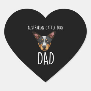 Australian Cattle Dog Dad Heart Sticker