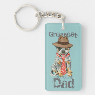 Australian Cattle Dog Dad Key Ring