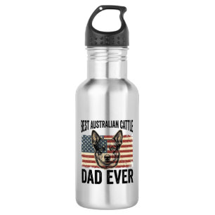 Australian Cattle Dog Dad Patriotic Vintage Shirt  532 Ml Water Bottle