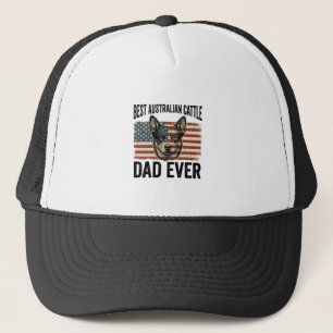 Australian Cattle Dog Dad Patriotic Vintage Shirt Trucker Hat