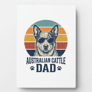 Australian Cattle Dog Dad Vintage Sunset Shirt_1 Plaque