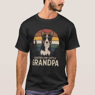 Australian Cattle Dog Grandpa Dog Lover Retro Vint T-Shirt