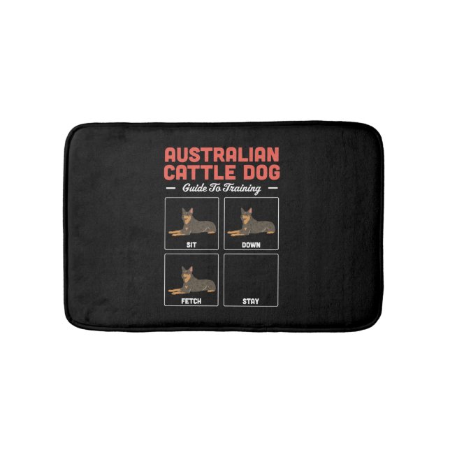 Australian Cattle Dog Guide To Training Bath Mat (Front)