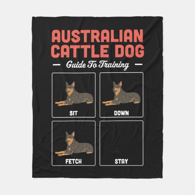 Australian Cattle Dog Guide To Training Fleece Blanket (Front)