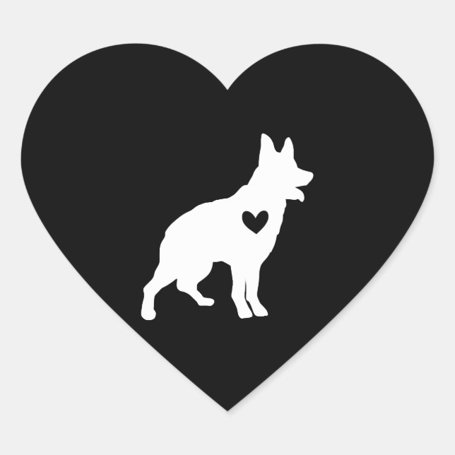 Australian Cattle Dog Heart Sticker (Front)