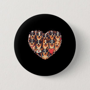 Australian Cattle Dog Heart Valentine Australian C 6 Cm Round Badge