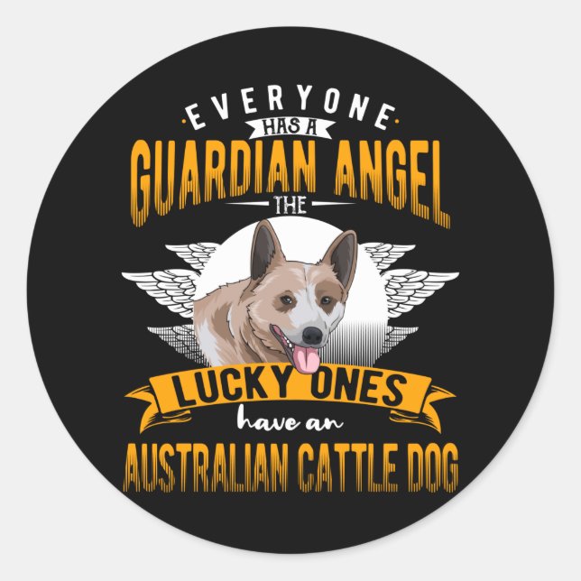 Australian Cattle Dog Heeler Gift Idea Classic Round Sticker (Front)