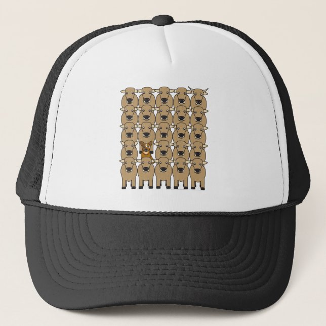 Australian Cattle Dog in the Herd Trucker Hat (Front)