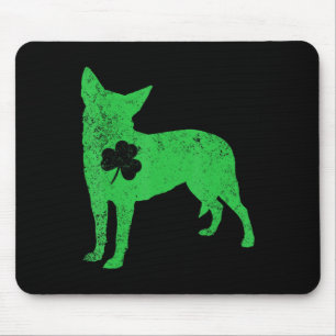 Australian Cattle Dog Irish Clover St Patrick Day Mouse Pad