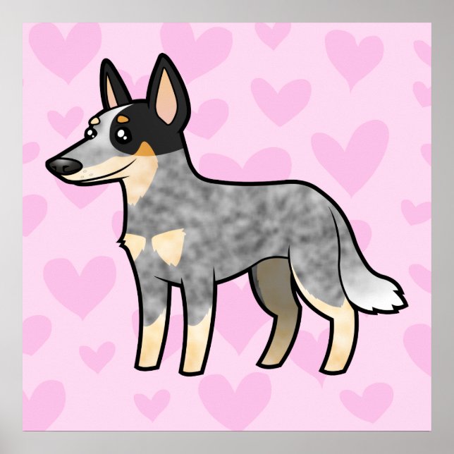 Australian Cattle Dog / Kelpie Love Poster (Front)