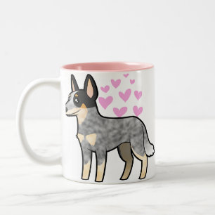 Australian Cattle Dog / Kelpie Love Two-Tone Coffee Mug