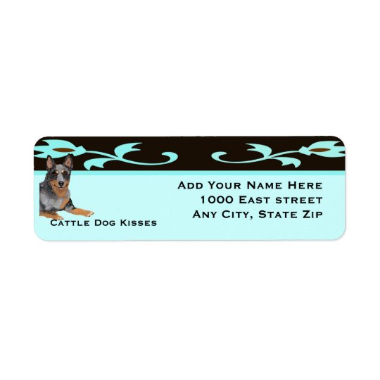 Australian Cattle Dog Kisses Return Address Label