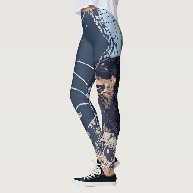 Australian Cattle Dog leggings printed. (Left)