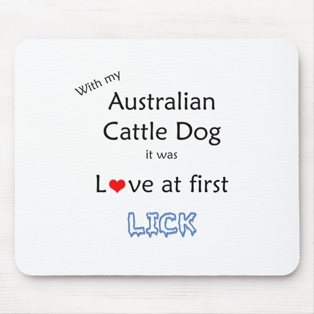 Australian Cattle Dog Lick Design Mouse Pad (Front)