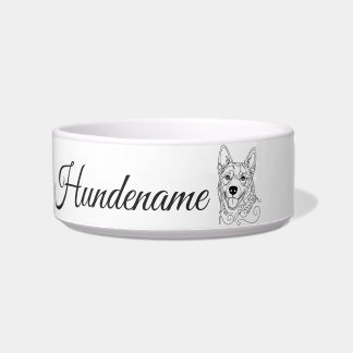Australian Cattle Dog Line Art personalized bowl