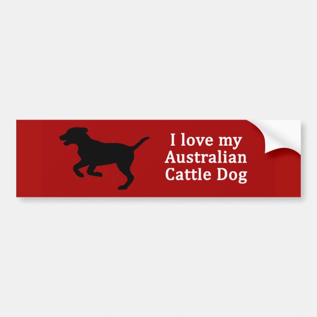Australian Cattle Dog Love Bumper Sticker (Front)