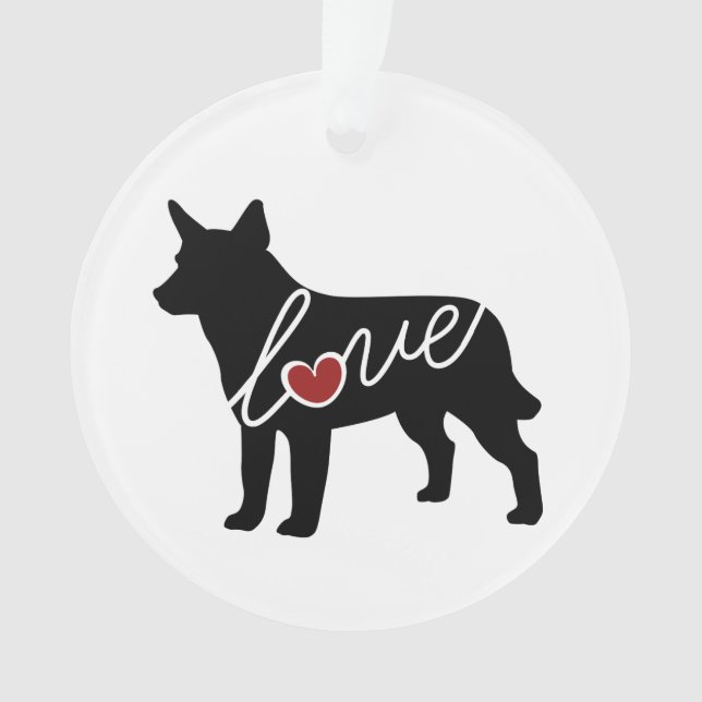 Australian Cattle Dog Love Ornament (Front)