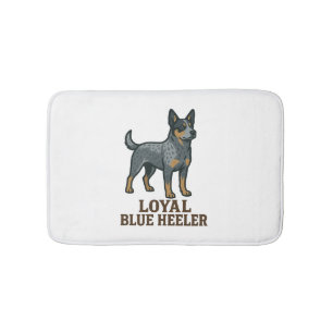 Australian Cattle Dog Loyal Blue Heeler Bath Mat