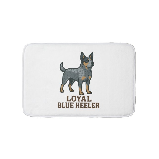 Australian Cattle Dog Loyal Blue Heeler Bath Mat (Front)