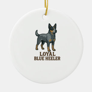 Australian Cattle Dog Loyal Blue Heeler Ceramic Ornament