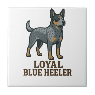 Australian Cattle Dog Loyal Blue Heeler Ceramic Tile